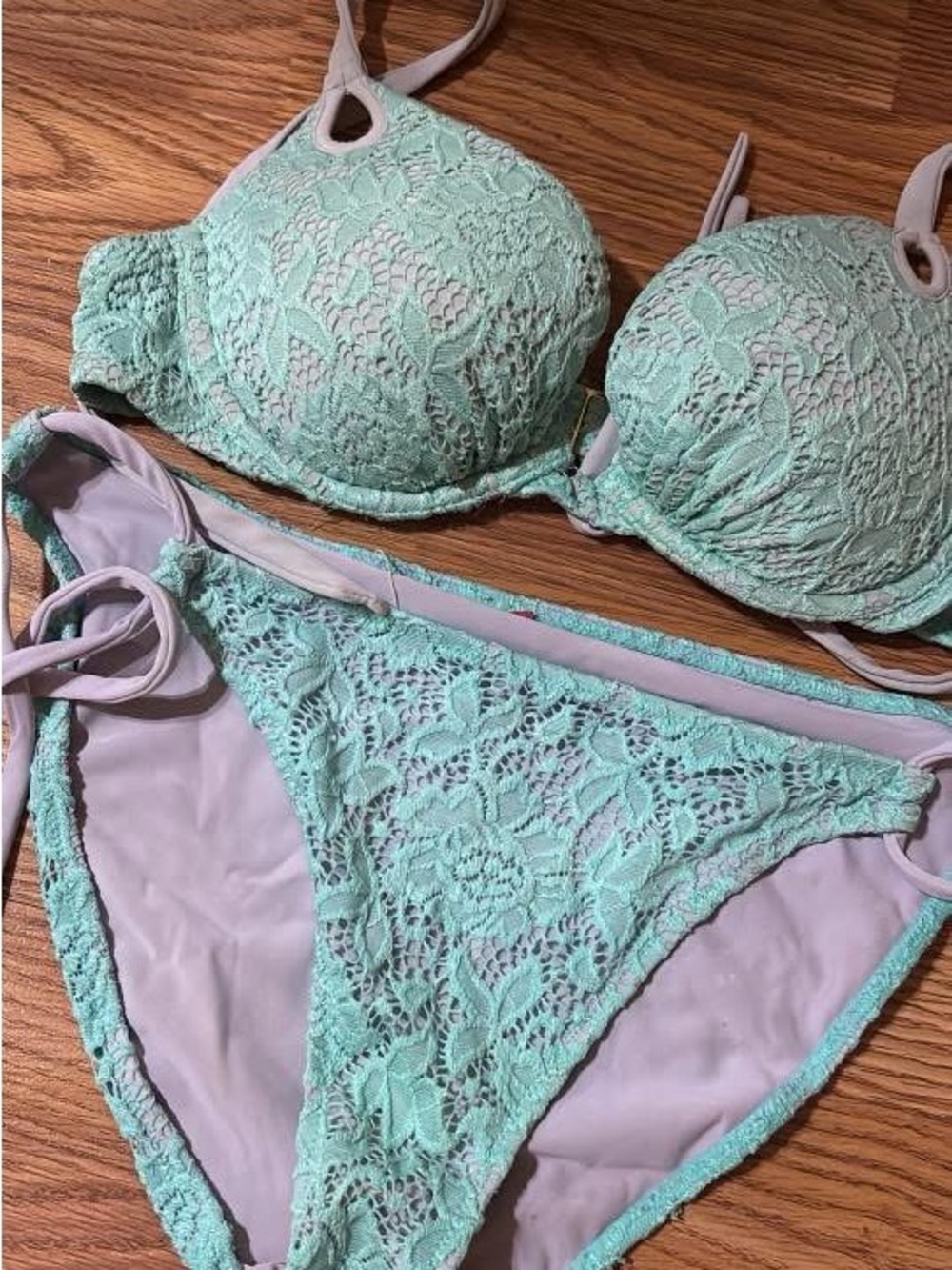 Mint Lace Bikini Set